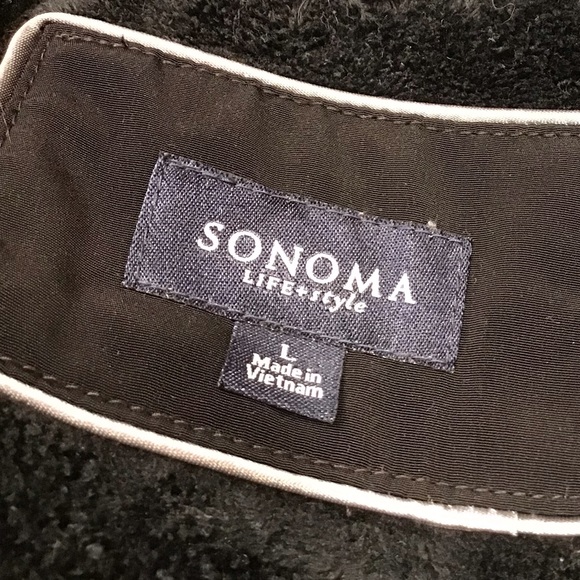 Sonoma Quilted Zip Front Insulated Black Jacket Large - Picture 13 of 14